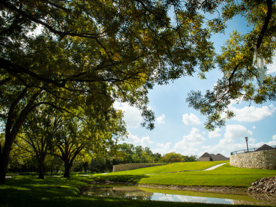 Stone Retaining Walls Help with Slopes Along the Creeks
